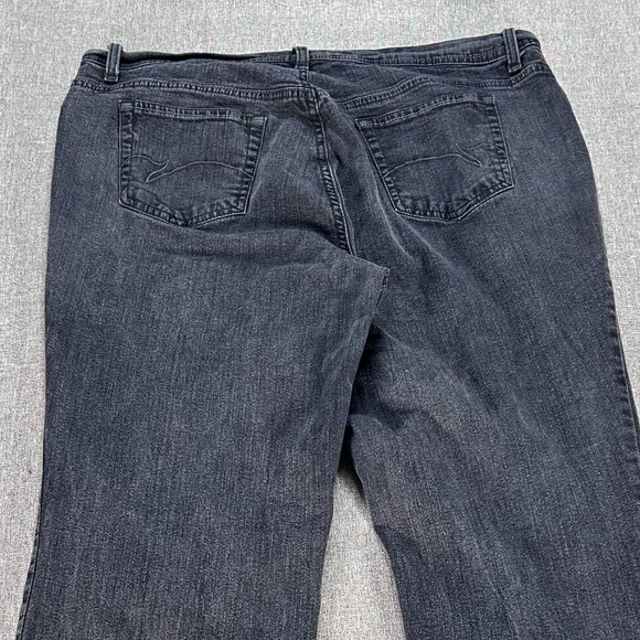 Gloria Vanderbilt FLARED Denim Jeans Women's 20W PERFECT FIT Black Casual - Picture 8 of 14